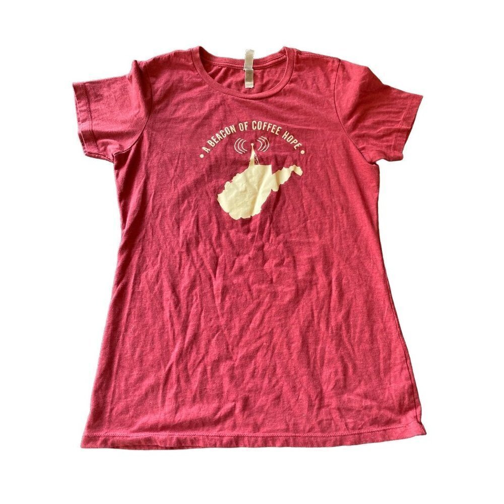 A Beacon of Coffee Hope Grind West Virginia Red T Shirt Size Medium‎